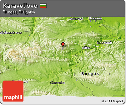 Physical 3D Map of Karavel'ovo