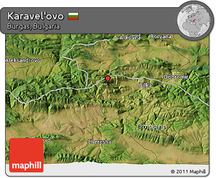 Satellite 3D Map of Karavel'ovo