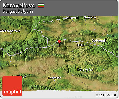 Satellite 3D Map of Karavel'ovo