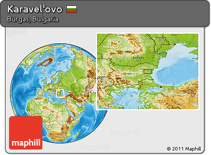Physical Location Map of Karavel'ovo