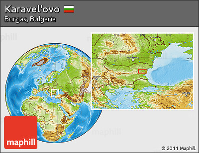 Physical Location Map of Karavel'ovo