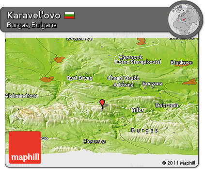 Physical Panoramic Map of Karavel'ovo