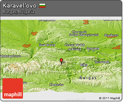Physical Panoramic Map of Karavel'ovo