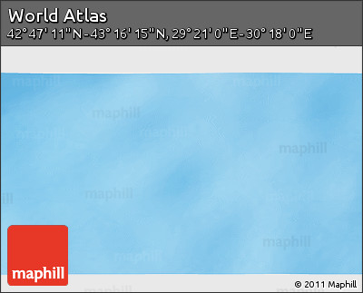 Physical 3D Map of the Area around 43° 1' 43" N, 29° 49' 30" E