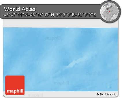 Shaded Relief 3D Map of the Area around 43° 1' 43" N, 31° 31' 29" E