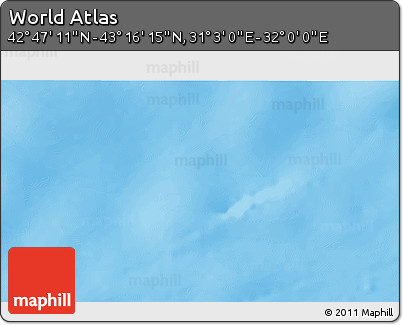 Shaded Relief 3D Map of the Area around 43° 1' 43" N, 31° 31' 29" E