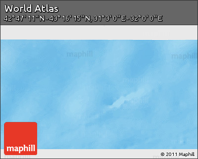 Shaded Relief 3D Map of the Area around 43° 1' 43" N, 31° 31' 29" E