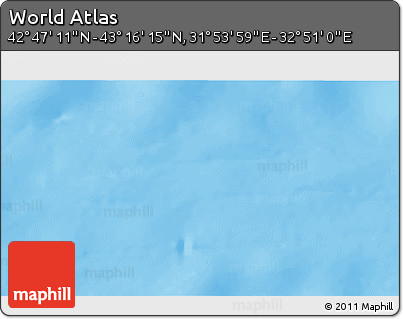Physical 3D Map of the Area around 43° 1' 43" N, 32° 22' 30" E