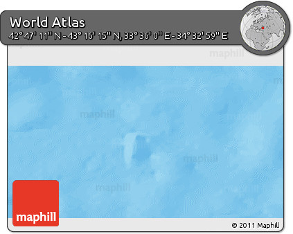 Physical 3D Map of the Area around 43° 1' 43" N, 34° 4' 30" E
