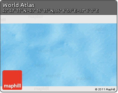 Physical 3D Map of the Area around 43° 1' 43" N, 36° 37' 30" E