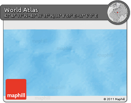 Shaded Relief 3D Map of the Area around 43° 1' 43" N, 36° 37' 30" E