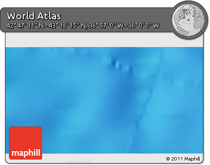 Physical 3D Map of the Area around 43° 1' 43" N, 36° 28' 30" W
