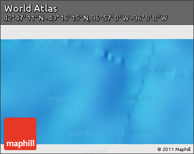 Physical 3D Map of the Area around 43° 1' 43" N, 36° 28' 30" W
