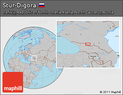 Gray Location Map of Stur-Digora