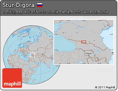 Gray Location Map of Stur-Digora