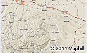 Shaded Relief Map of the area around 43° 1' 43" N, 46° 49' 30" E