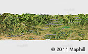 Satellite Panoramic Map of the area around 43° 1' 43" N, 4° 10' 30" W