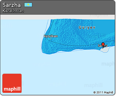 Political 3D Map of Sarzha