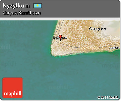 Satellite 3D Map of Kyzylkum