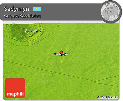 Physical 3D Map of Sadyrnyn