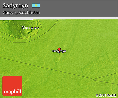 Physical 3D Map of Sadyrnyn