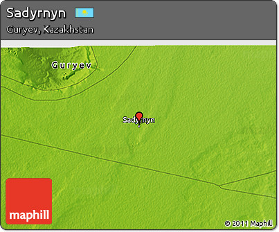 Physical 3D Map of Sadyrnyn