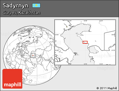 Blank Location Map of Sadyrnyn