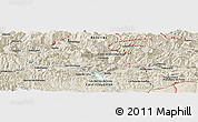 Shaded Relief Panoramic Map of San Emiliano
