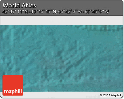 Satellite 3D Map of the Area around 43° 1' 43" N, 66° 13' 29" W