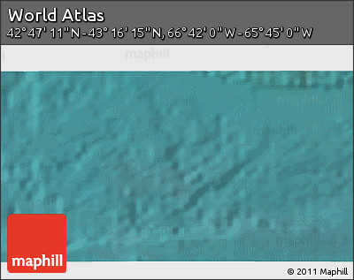 Satellite 3D Map of the Area around 43° 1' 43" N, 66° 13' 29" W