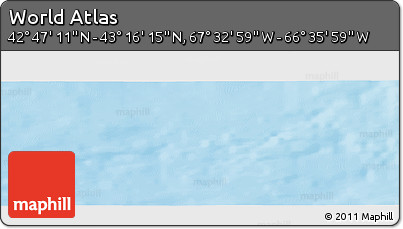 Physical Panoramic Map of the Area around 43° 1' 43" N, 67° 4' 29" W