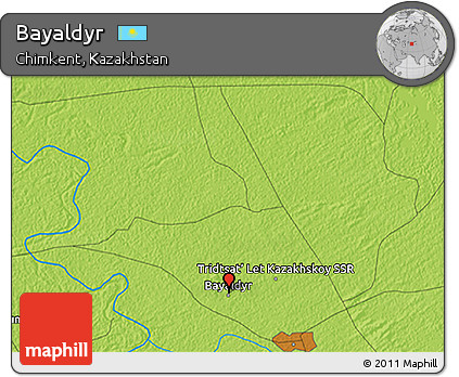 Physical 3D Map of Bayaldyr