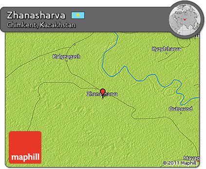 Physical 3D Map of Zhanasharva