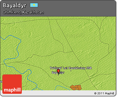 Physical 3D Map of Bayaldyr