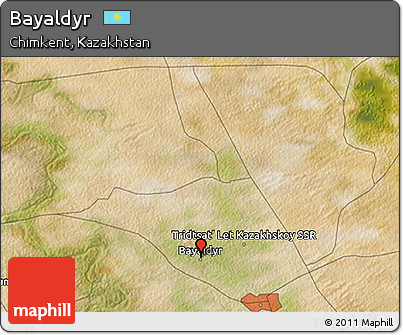 Satellite 3D Map of Bayaldyr