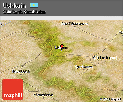 Satellite 3D Map of Ushkain