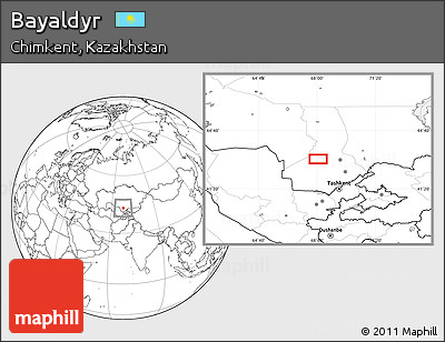 Blank Location Map of Bayaldyr