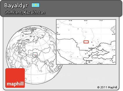 Blank Location Map of Bayaldyr