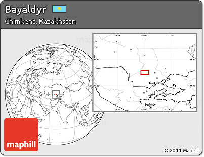 Blank Location Map of Bayaldyr