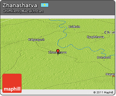 Physical Panoramic Map of Zhanasharva