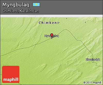 Physical 3D Map of Myngbulaq