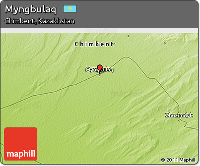 Physical 3D Map of Myngbulaq