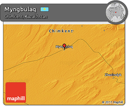 Political 3D Map of Myngbulaq