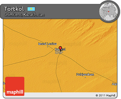 Political 3D Map of Törtköl