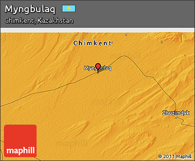 Political 3D Map of Myngbulaq