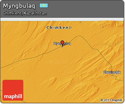 Political 3D Map of Myngbulaq