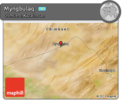 Satellite 3D Map of Myngbulaq