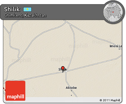 Shaded Relief 3D Map of Shilik