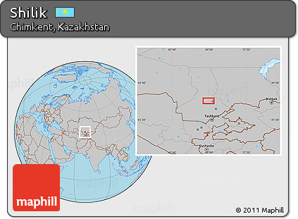 Gray Location Map of Shilik
