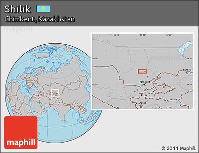Gray Location Map of Shilik